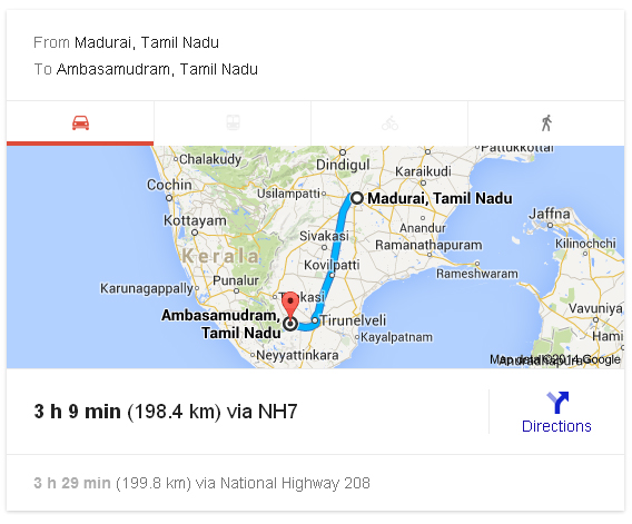 Madurai to Ambasamudram Distance_classiblogger