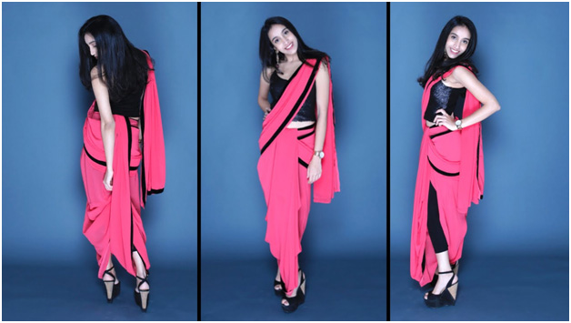 different ways to wear saree_different types to wear saree_dhoti style_classiblogger