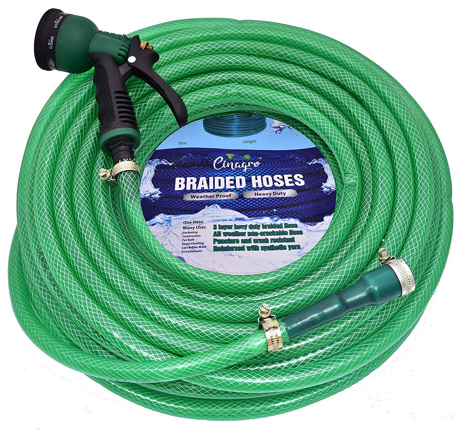 CINAGRO™ - Heavy Duty 3 Layered Braided Water Hose Pipe-CLASSIBLOGGER