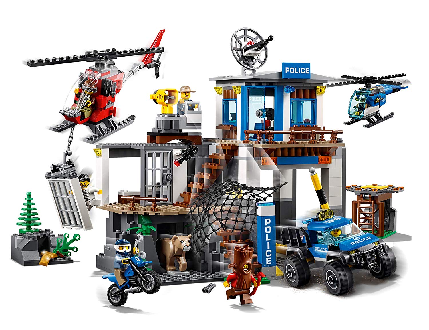 LEGO City Police Mountain Headquarters Building Blocks for Kids 6 to 12 Years-CLASSIBLOGGER