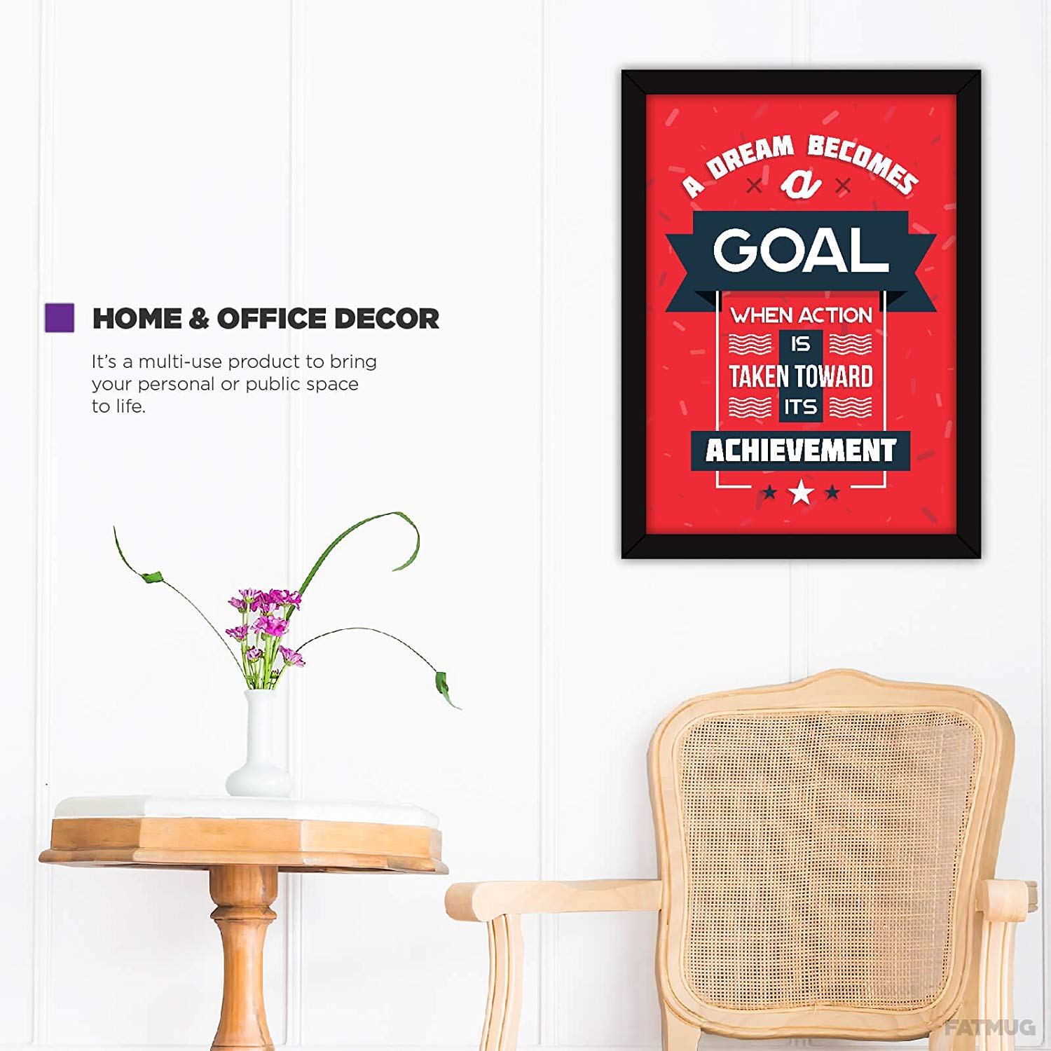 Motivational Posters for Office and Home Decor - Dream Becomes A Goal-CLASSIBLOGGER