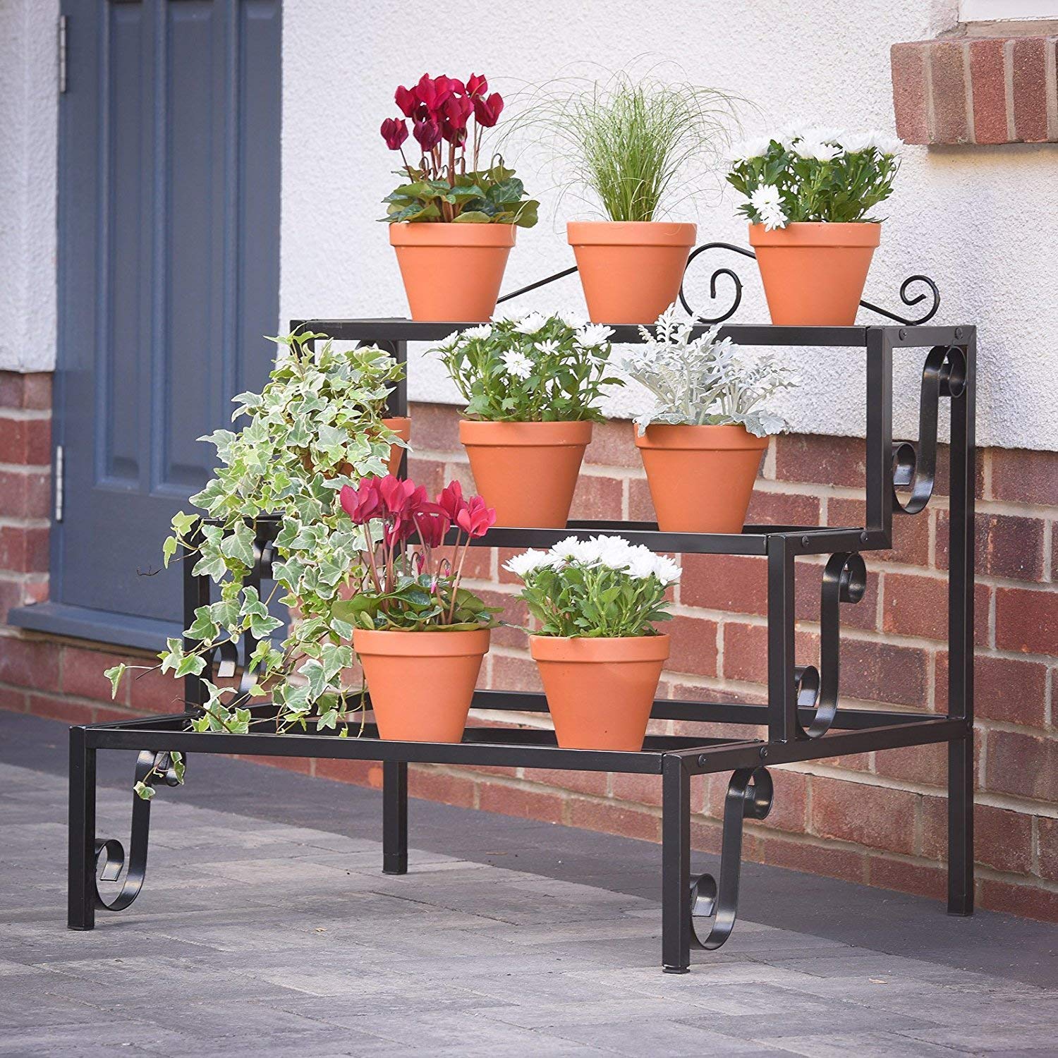 NAYAB Step Style 3 Tier Rectangular Plant Display Stand-CLASSIBLOGGER