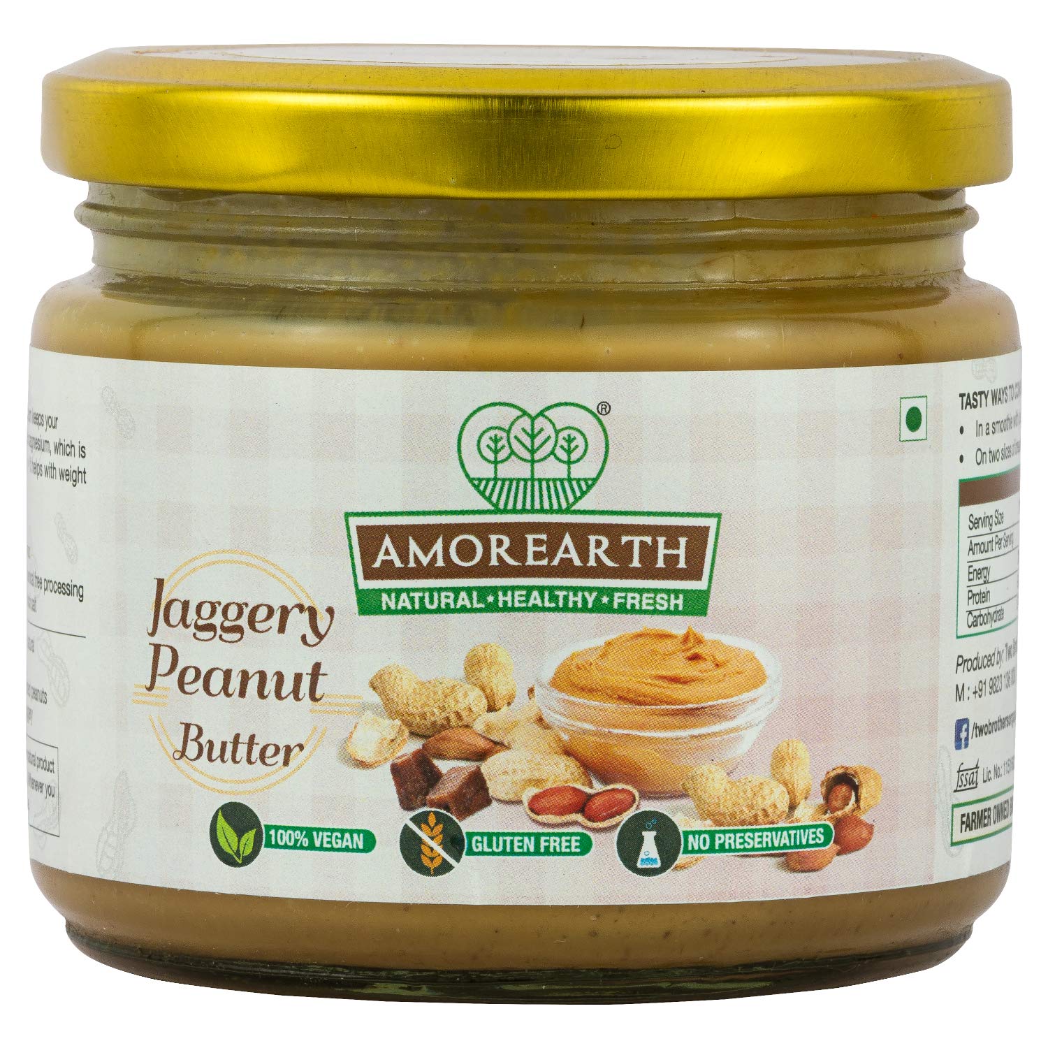 AMOREARTH Natural Peanut Butter with Jaggery-CLASSIBLOGGER