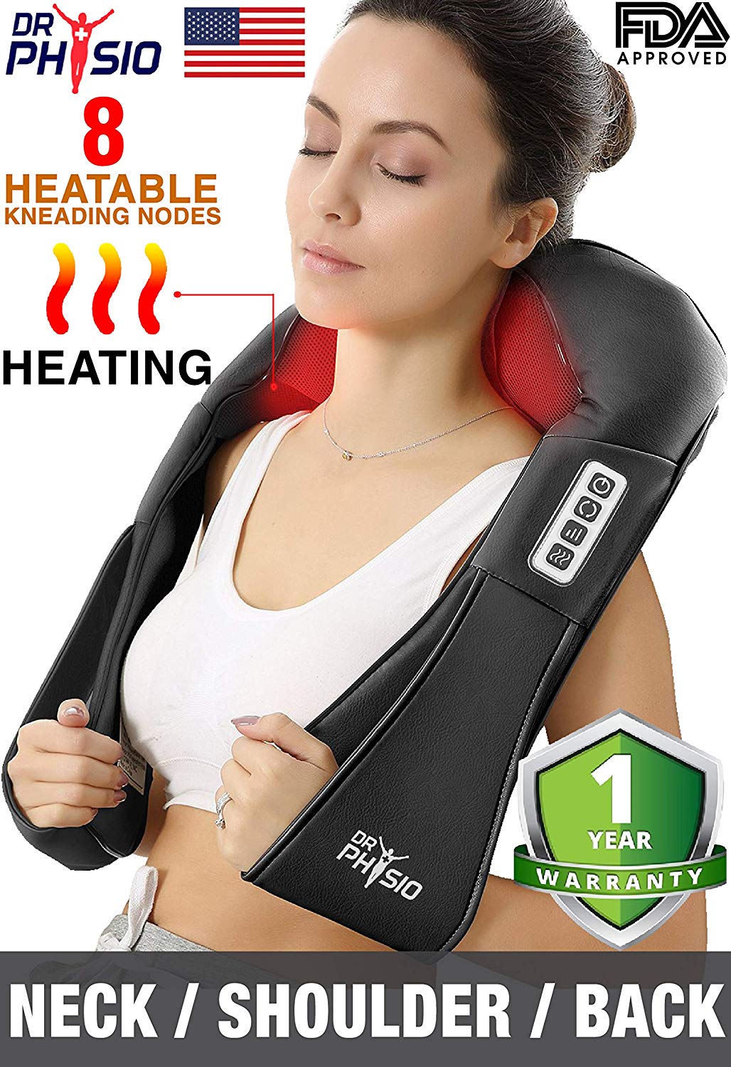 Dr Physio (USA) Electric Heat Shiatsu Machine Body Massagers -CLASSIBLOGGER