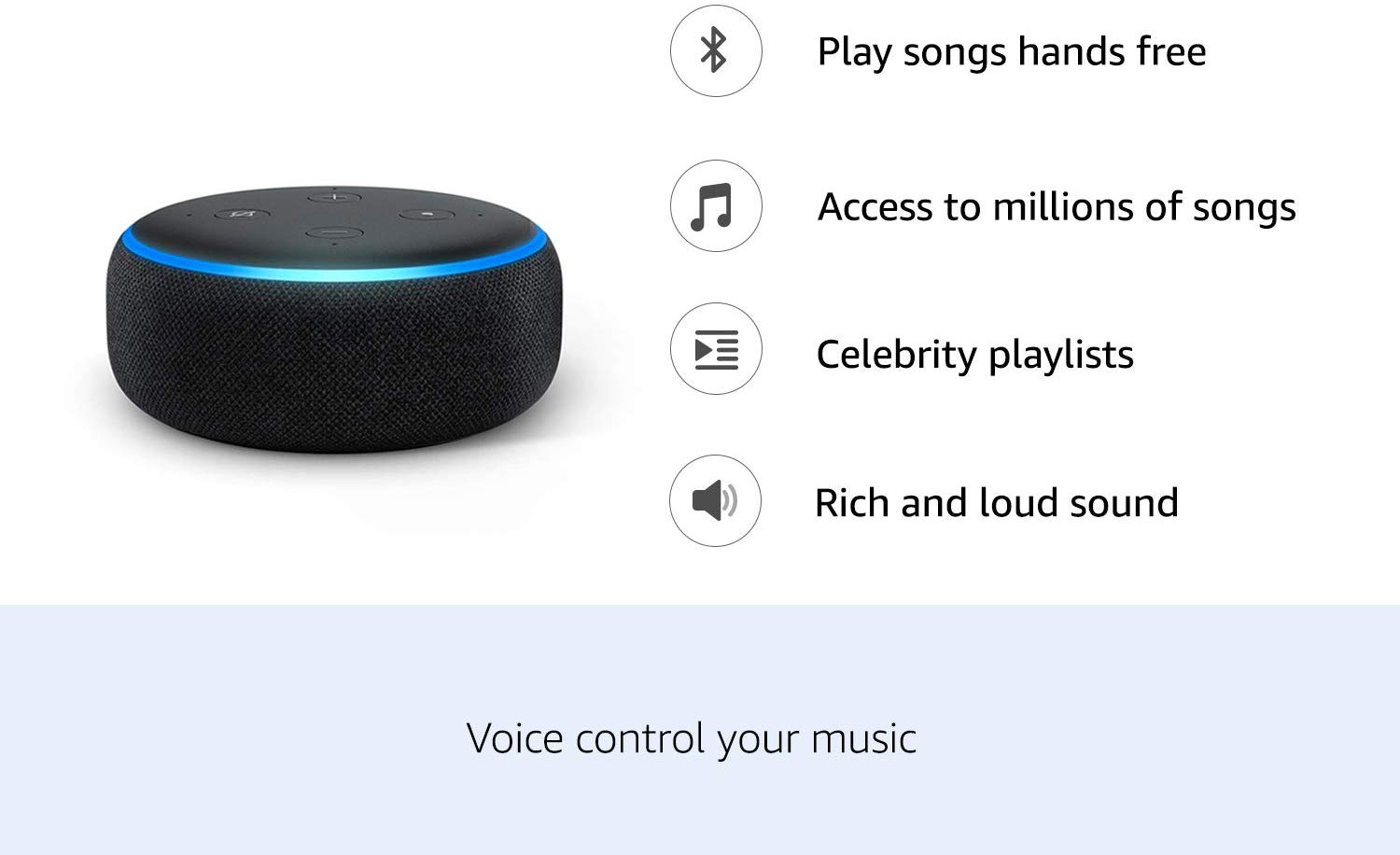 Echo Dot (3rd Gen) – New and improved smart speaker with Alexa (Black)-CLASSIBLOGGER