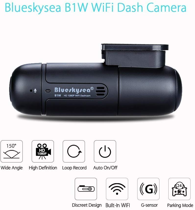 Blueskysea B1W WiFi Mini Dash Cam Car Camera Vehicle Video Driving Recorder 360 Degree Rotatable Lens-classiblogger