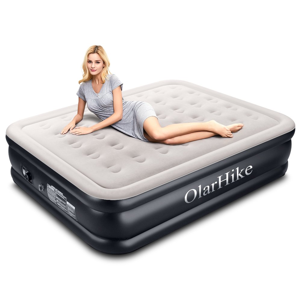 OlarHike Queen Air Mattress with Built-in Pump for Guests, Inflatable Double High Elevated Airbed with Comfortable Top-CLASSIBLOGGER