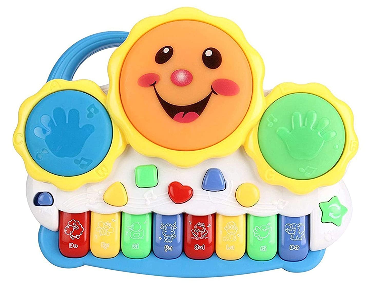 Popsugar Smiley Piano and Keyboard Musical Set with Lights for Kids classiblogger