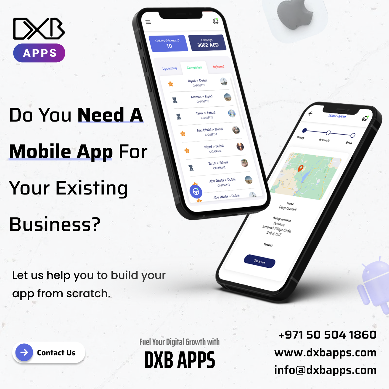 Get the professional Mobile Application Development Abu Dhabi solutions by DXB APPS